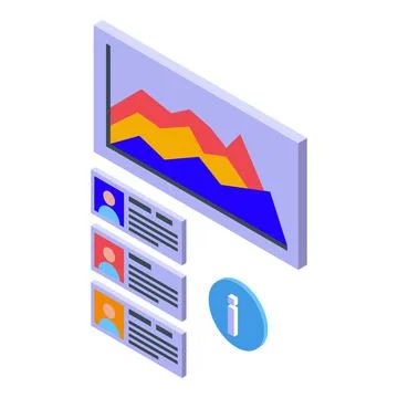 System icon isometric vector. Online lms Stock-Illustration