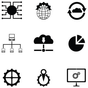 System icon set Stock Illustration