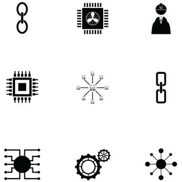 System icon set Stock Illustration