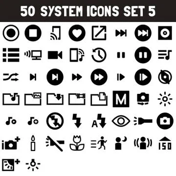 System Icons Set  Stock-Illustration