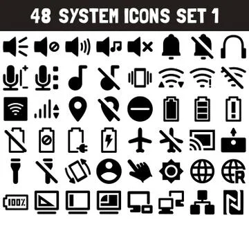 System Icons Set No.1 Stock Illustration