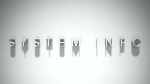 System info 3D title animation with shadows on a white background Vídeos de archivo 297023326