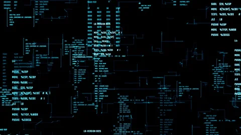 System information code on a screen. Stock Footage 91889513