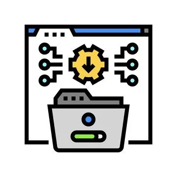System integration analyst color icon vector illustration イラスト素材