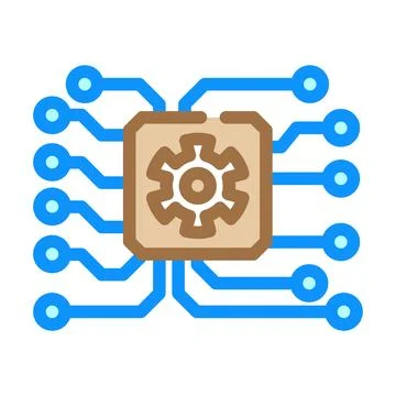 System integration analyst color icon vector illustration Stock Illustration