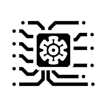 System integration analyst glyph icon vector illustration Stock Illustration