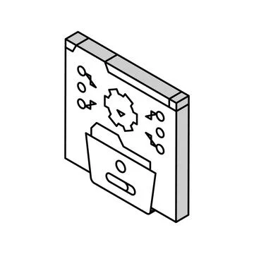 System integration analyst isometric icon vector illustration Stock Illustration