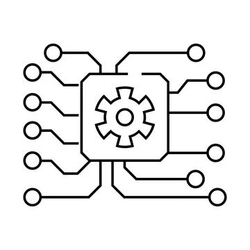 System integration analyst line icon vector illustration Illustrazione stock