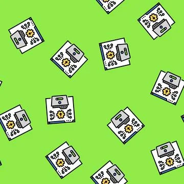 System integration analyst vector seamless pattern イラスト素材