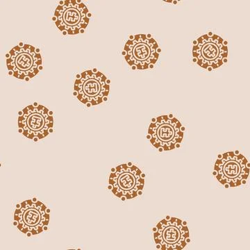 System integration business process glyph vector seamless pattern 스톡 일러스트