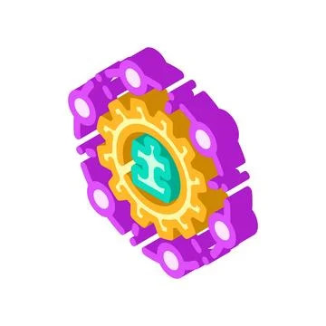 System integration business process isometric icon vector illustration Stock Illustration