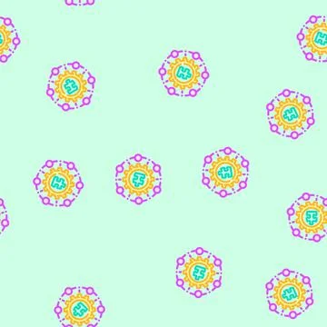 System integration business process vector seamless pattern Stock Illustration