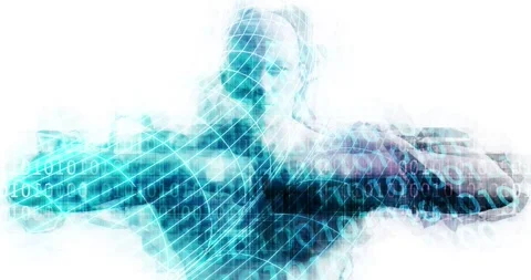 System Integration with Digital Platform Network Technology Stock Footage 310301936