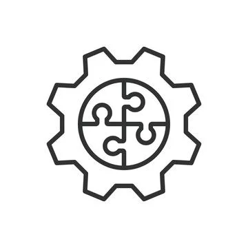 System Integration, icon in line design. System integration, technology Stock Illustration