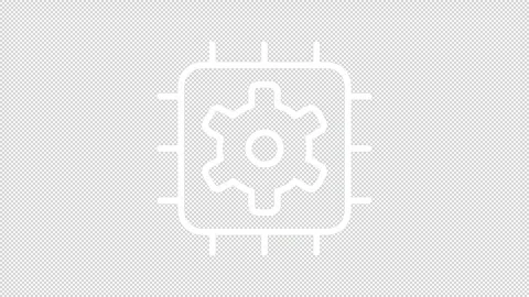System integration ui icon white line animation Stock Footage 325399679