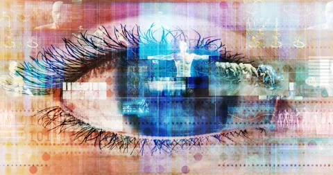 System Integration with Woman Accessing Data and Information Stock Footage 134677914