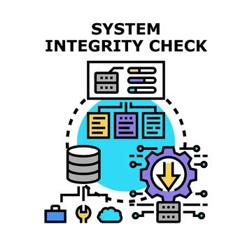 System integrity check process for data protection 库存插图