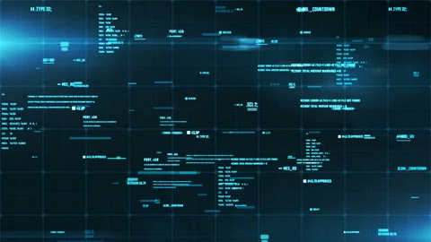 System interface with information on a screen. Видео 94851928