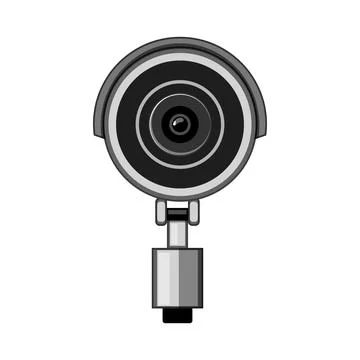 System ip camera cartoon vector illustration Stock Illustration