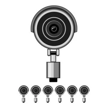 System ip camera cartoon vector graphic Stock Illustration