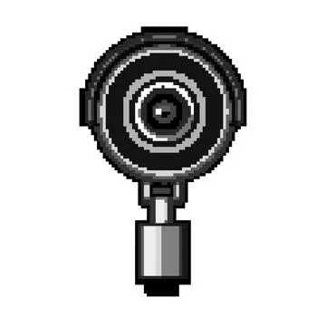 System ip camera pixel art vector illustration 스톡 일러스트