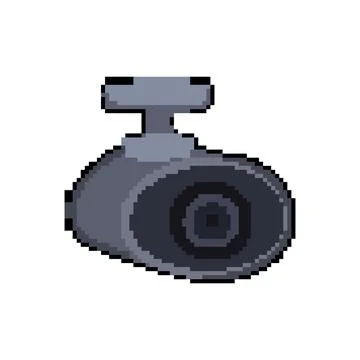 System ip camera pixel art vector illustration Illustrazione stock