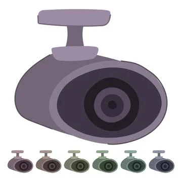System ip camera vector cartoon graphic Stock Illustration