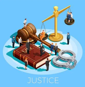 System Of Justice Concept Stockillustratie