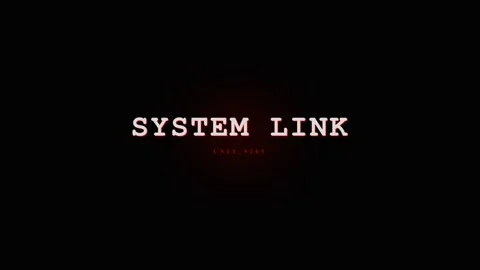 System Link Text Animation - Glitch Effect, Digital Connection, Futuristic .. Stock Footage 331568277
