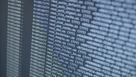 System Log Running in Console Stockbeeldmateriaal 167190818