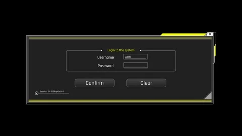 System Login Interface With Username Password And Administrator Form Stock Footage 340553583