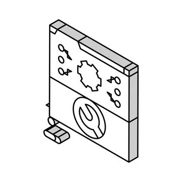 System maintenance analyst isometric icon vector illustration Stock Illustration