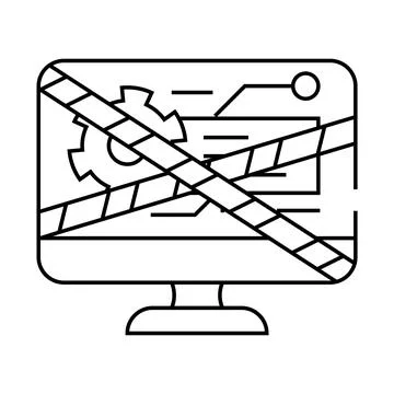 System maintenance analyst line icon vector illustration Illustrazione stock