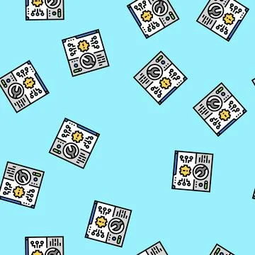 System maintenance analyst vector seamless pattern Stock Illustration