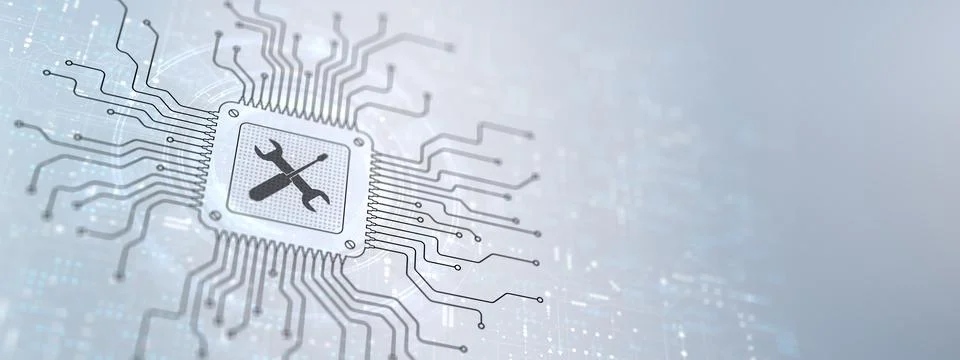 System Maintenance Concept for IT Infrastructure Management and Technical S.. Stock Photos
