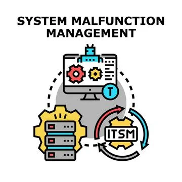 System malfunction management process with information technology support 스톡 일러스트