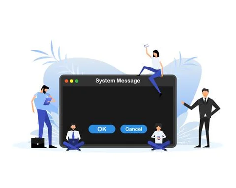 System message people, great design for any purposes. Vector illustration Stockillustratie
