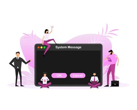 System message people, great design for any purposes. Vector illustration Stock Illustration