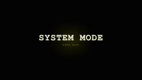System Mode Text Animation - Futuristic Digital Interface Display Stock Footage 331568466