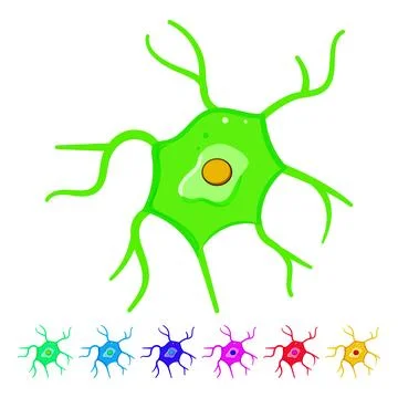System neurons cartoon vector graphic Illustrazione stock