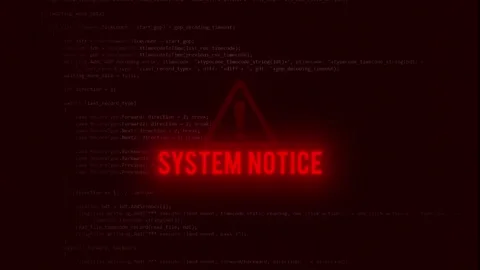 System Notice Message Animation System Failure Notification Stock Footage 343395247