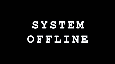 System Offline text animation with glitch effect during digital failure for.. Video stock 343476305