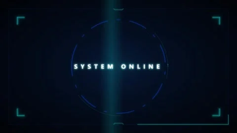 System online hud interface animation futuristic cyber security and tech ba.. Stock Footage 337562526