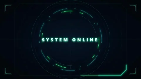 System online hud interface animation futuristic sci-fi digital display overl Stock Footage 337562528