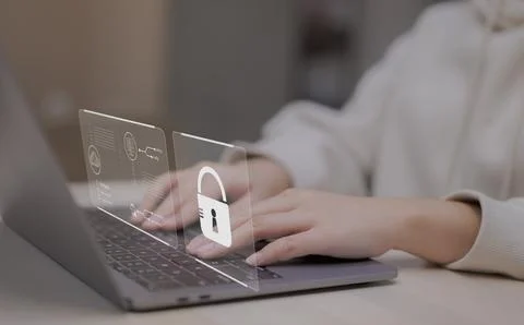 System of online security checks for users. username and password. Stock Photos