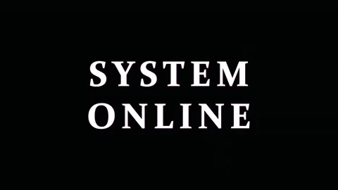 System Online text animation with subtle glowing effect in cinematic motion Video stock 343476378