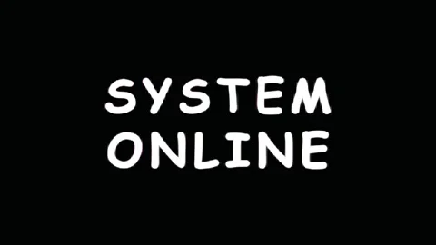 System online text on black background with cinematic motion and subtle cam.. Stock Footage 343476383