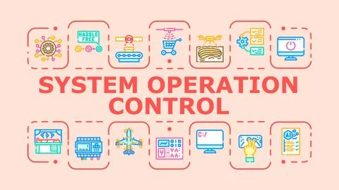 System operation control banner icon vector illustration Stock Illustration