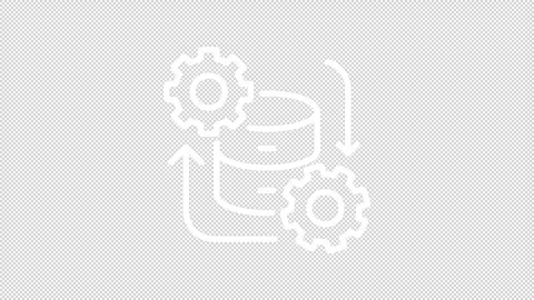 System optimization and development white line animation Stock Footage 340285437