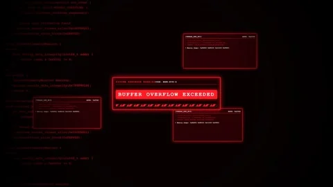 System Overheat Warning Glitch Error Popup Hardware Failure Animation. Stock Footage 347439584